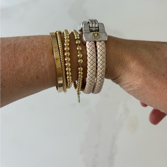 JUDITH RIPKA Diamond leather bracelet. - Picture 10 of 11